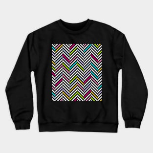 Neon Herringbone Crewneck Sweatshirt